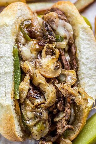 Onion Mushroom Cheese Steak