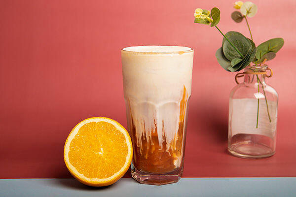 Orange Cheese Foam Tea
