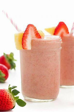 Strawberry Pineapple Coconut Smoothie